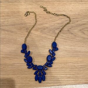 J. Crew Royal Blue and Gold Necklace